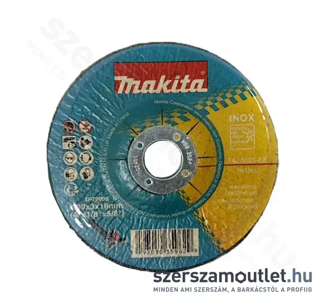 MAKITA Vágókorong 125x3,0mm fém mélyített (D-80014)