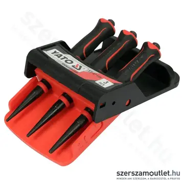 YATO Lyukasztó készlet, 0,8-1,6-2,4mm, 125mm, 3db-os