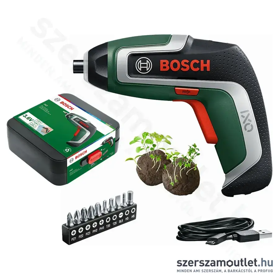 BOSCH IXO 7 Akkus csavarozó, 3-5,5Nm, MicroUSB, 3,6V + 2db virágmag golyó