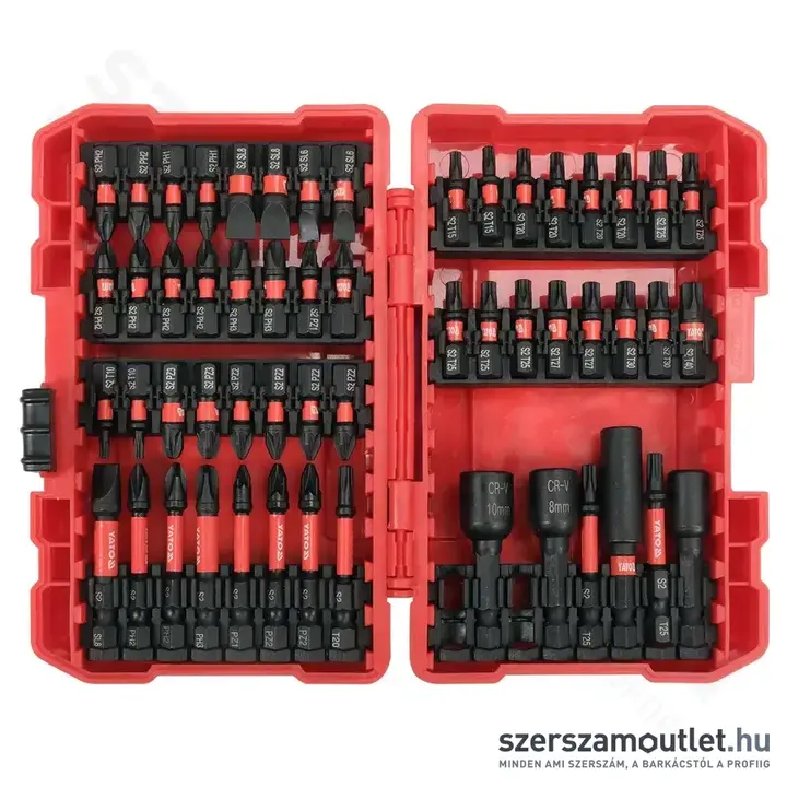 YATO Impact Bitkészlet 1/4", SL/PZ/TX/PH, 6-10mm, 54db-os