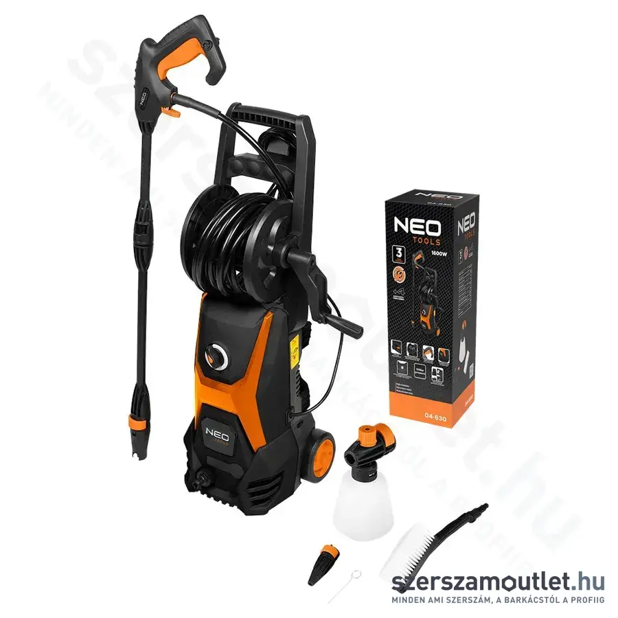 NEO TOOLS Magasnyomású mosó, 60°C, 135bar, 6,8l/perc, IPX5, 1600W/230V