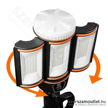 NEO TOOLS Akkus reflektor állvánnyal, SMD-LED, USB-C, IP44, IK07, 5000lm, 6500K, 11,1W (5,0Ah)