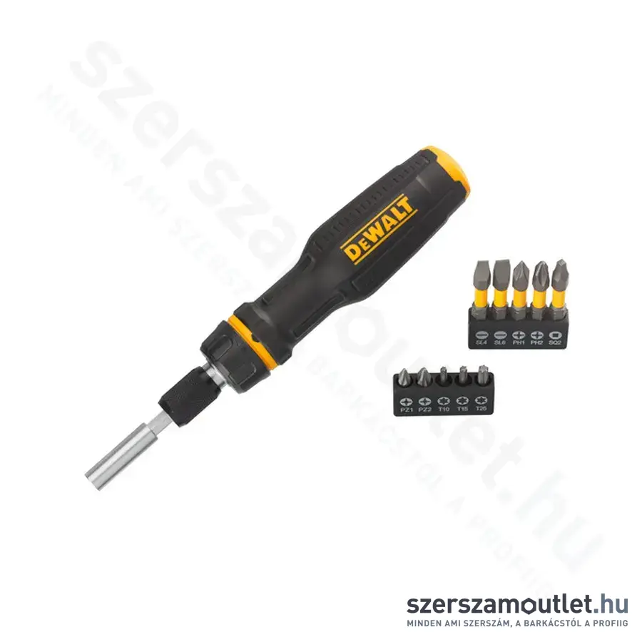 DEWALT DWHT68001-0 Racsnis csavarhúzó 10 részes bit készlettel