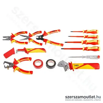 NEO TOOLS Szerszámkészlet villanyszerelőknek kofferben, 13db-os