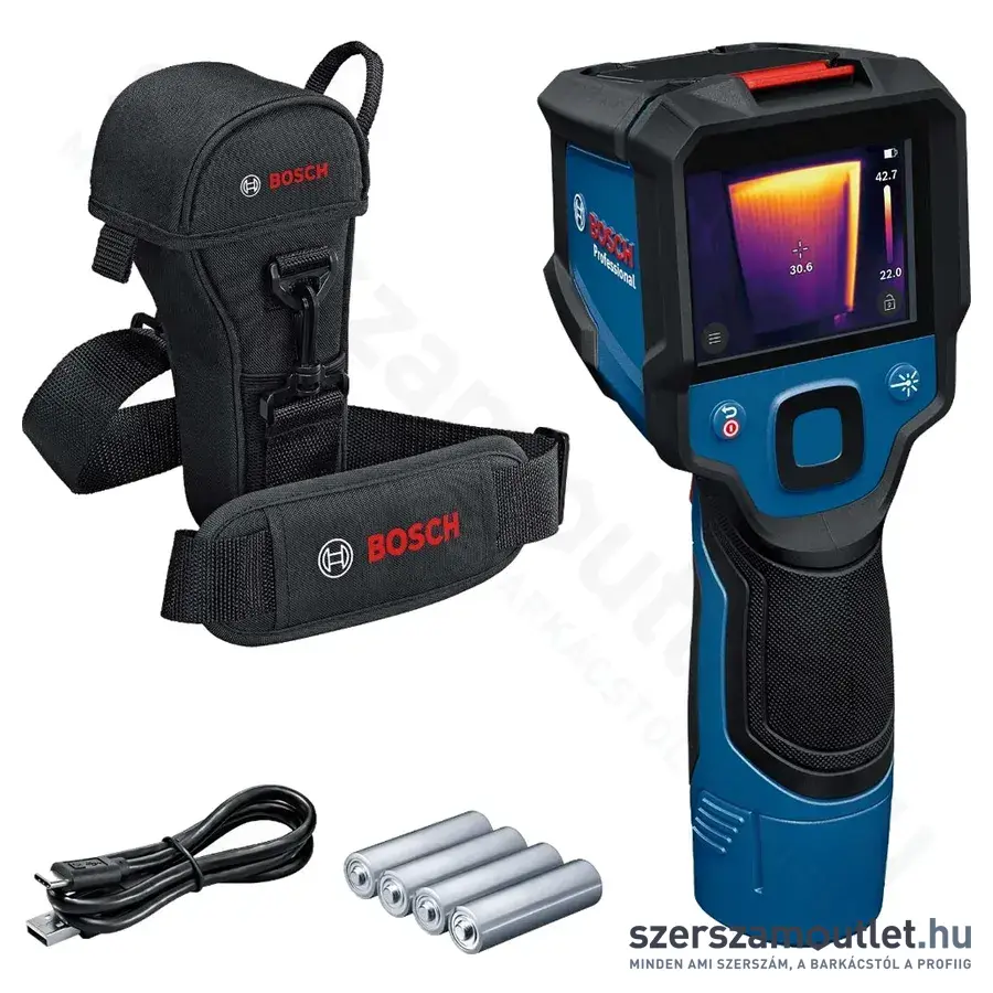 BOSCH GTC 12V-450-13 Professional Akkus hőkamera, USB-C, 645-660nm, IP54, 12V (Akku és töltő nélkül)