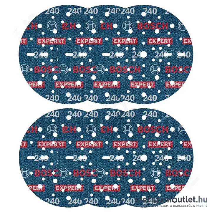 BOSCH EXPERT O780 Foil Csiszolótárcsa excentercsiszolókhoz, G240, 150mm (6db/csomag)