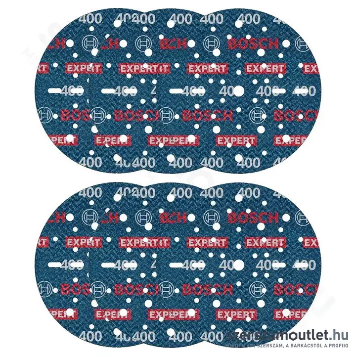 BOSCH EXPERT O780 Foil Csiszolótárcsa excentercsiszolókhoz, G400, 150mm (6db/csomag)