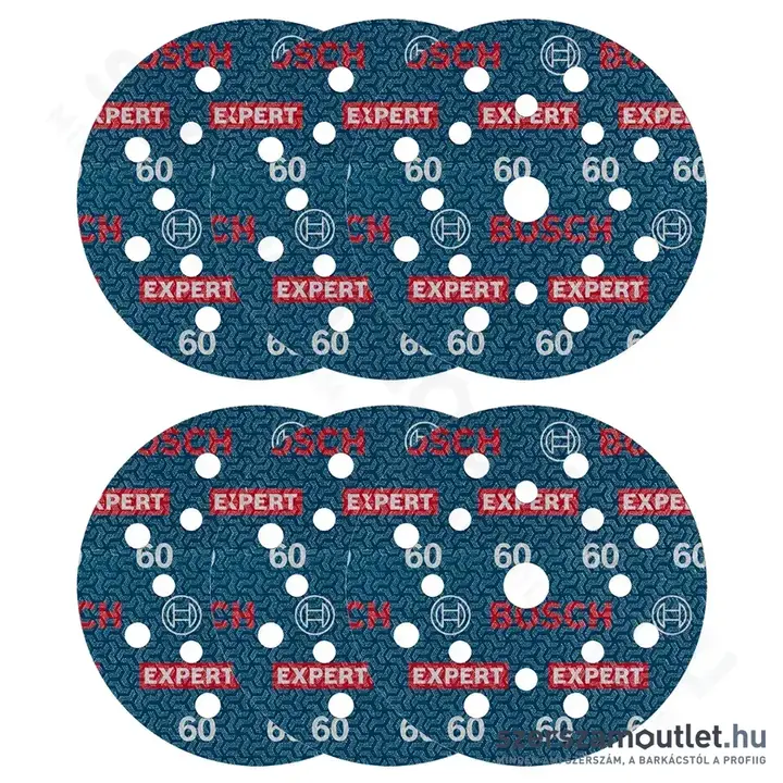 BOSCH EXPERT O780 Foil Csiszolótárcsa excentercsiszolókhoz, G60, 125mm (6db/csomag)