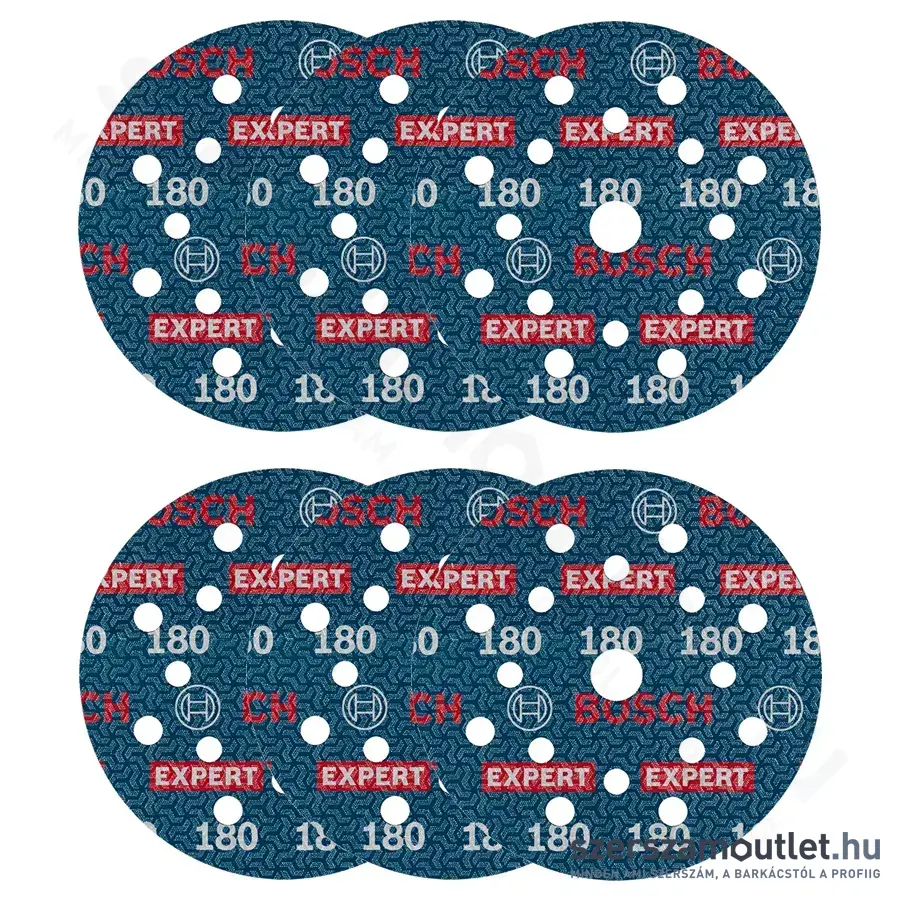 BOSCH EXPERT O780 Foil Csiszolótárcsa excentercsiszolókhoz, G180, 125mm (6db/csomag)