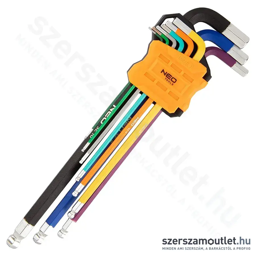 NEO TOOLS Imbuszkulcs készlet 1,5-10mm, 9db-os