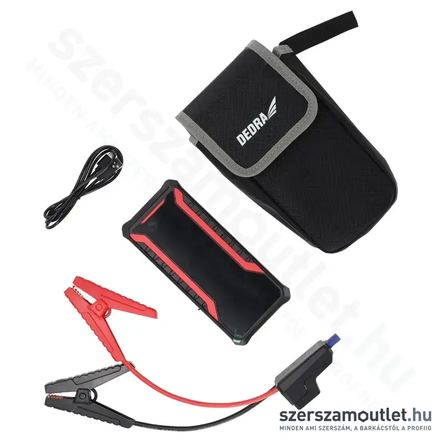 DEDRA Power bank indítófunkcióval, Li-Ion, 12000mAh, LCD kijelző