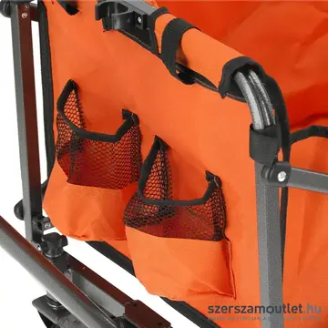 FLO Összecsukható, kerti kemping kocsi, 70kg, 75x48x86cm (Narancs)
