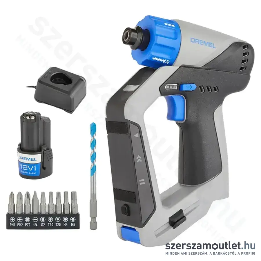 DREMEL Blueprint Akkus szénkefementes multifunkcionális fúrógép (2,0Ah/12V) (DD12V-S1) + bitkészlet