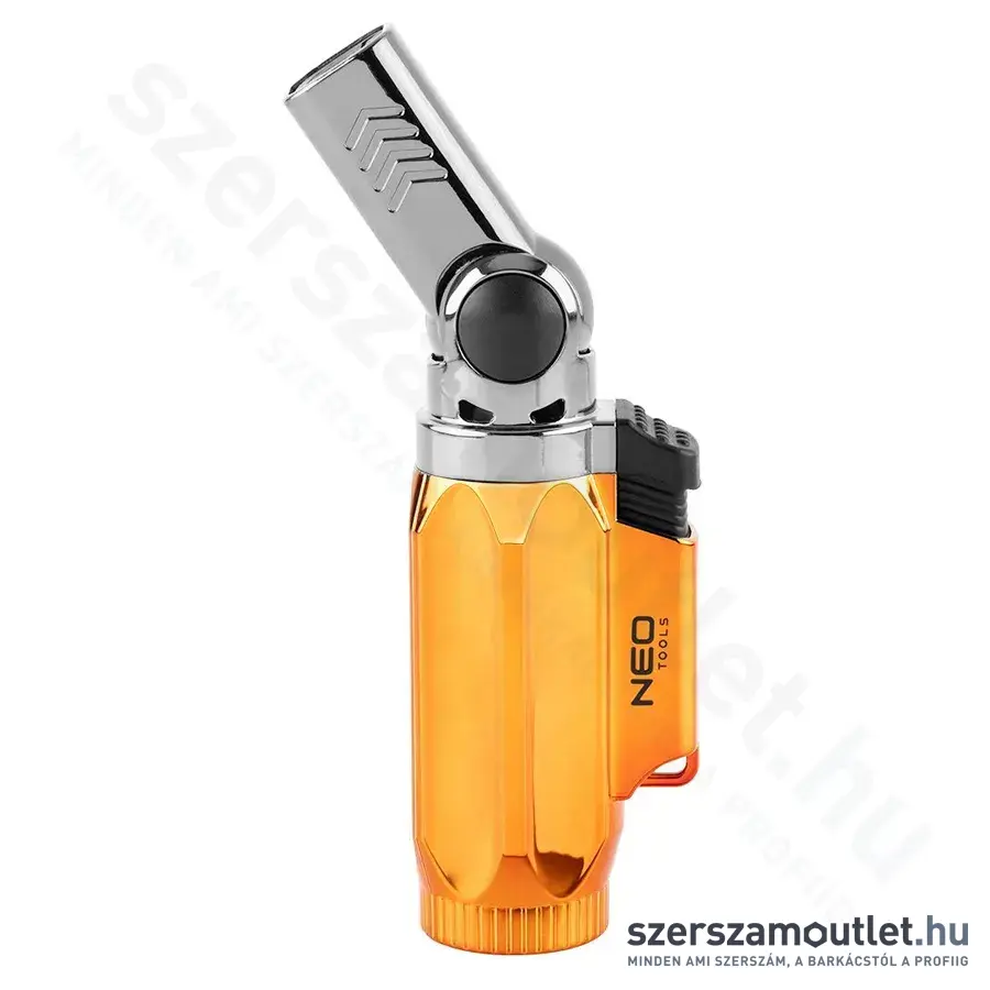 NEO TOOLS Gázforrasztó, gázégő, 360°-os, Piezo, 1300°C, gázszabályzó szelep, 3g gáztöltet