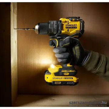 STANLEY SFMCD725D2K-QW Akkus szénkefementes fúró-csavarozó 80Nm, 13mm (2x2,0Ah/18V)