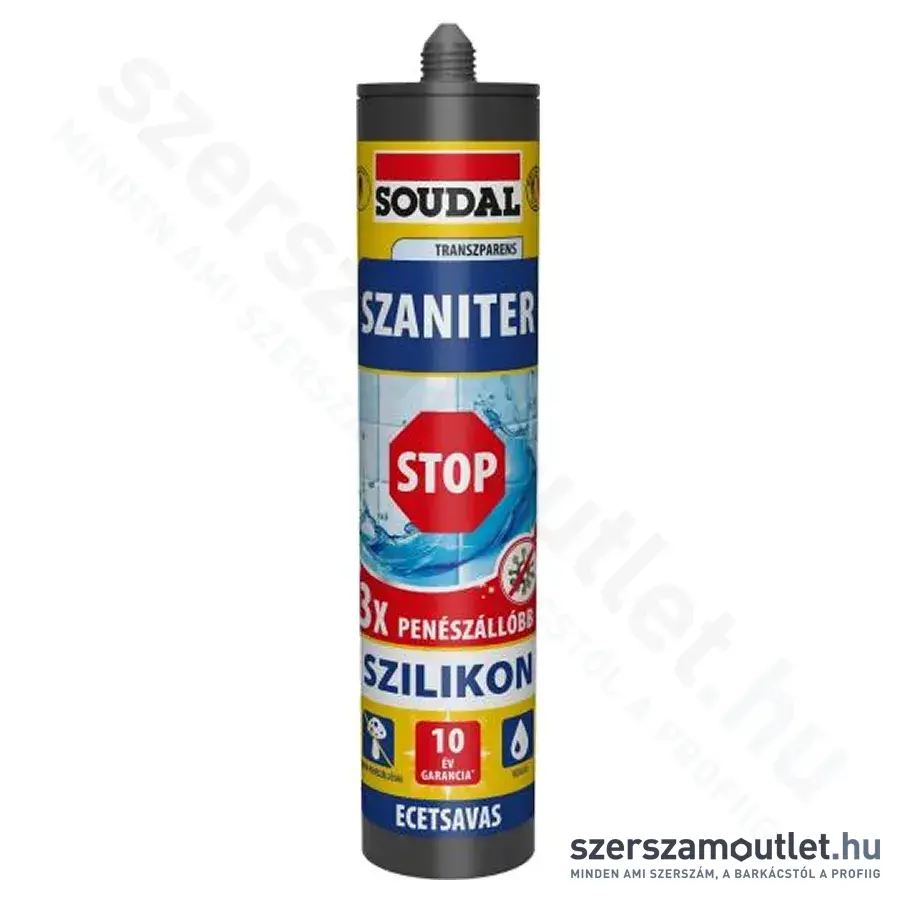 SOUDAL Ecetsavas szaniter szilikon átlátszó 280ml