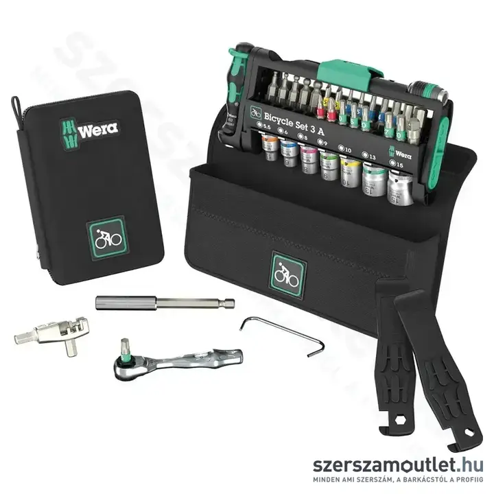 WERA Bicycle Set 3 A Vegyes szerszámkészlet kerékpárosoknak, PH/TX/SL/HX, 5,5-15mm, 40db-os
