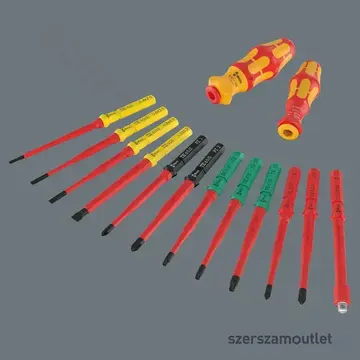 WERA Kraftform Kompakt VDE 24 Csavarhúzó bit -és dugókulcs készlet, SL/PH/PZ/TX/HX, 25db-os
