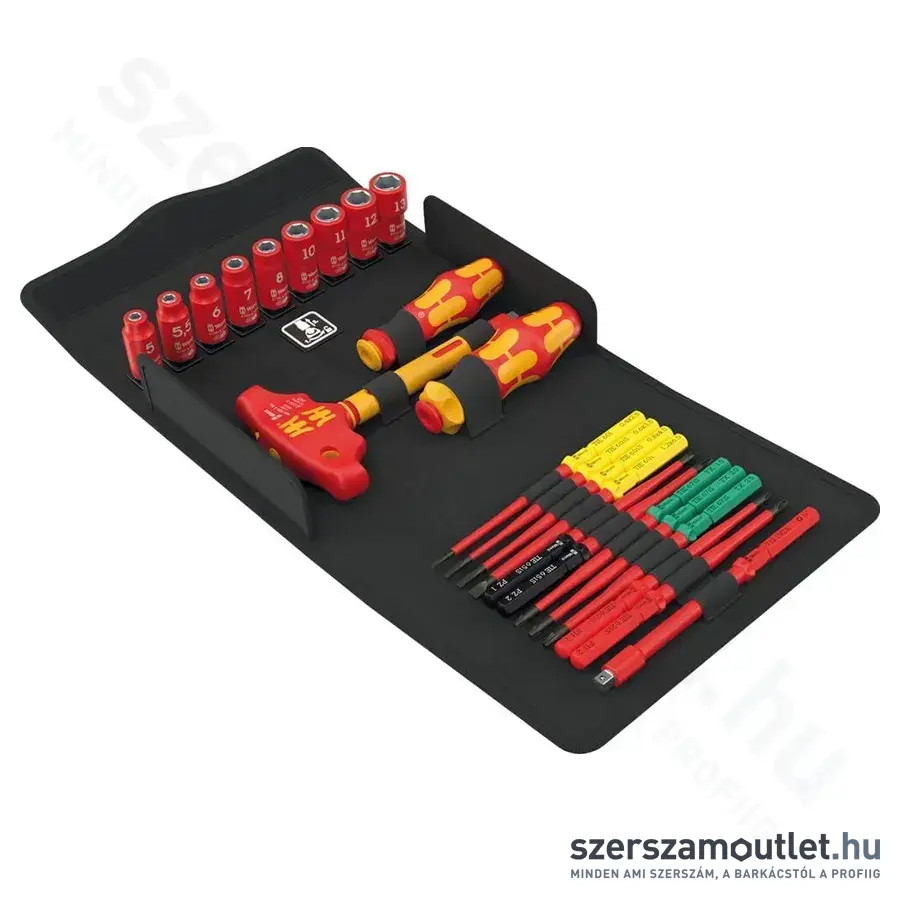 WERA Kraftform Kompakt VDE 24 Csavarhúzó bit -és dugókulcs készlet, SL/PH/PZ/TX/HX, 25db-os