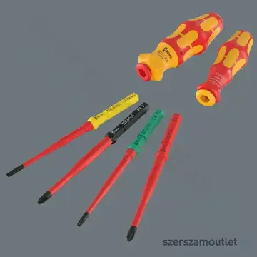 WERA Kraftform Kompakt VDE 17 Extra vékony csavarhúzó bitkészlet, PH/PZ/PZ-SL/TX/SL, 17db-os