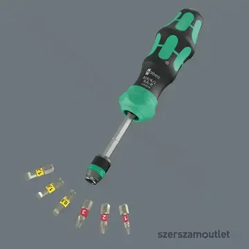 WERA Kraftform Kompakt 20 RA-R Racsnis csavarhúzó bitkészlettel, 1/4