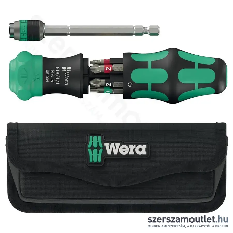 WERA Kraftform Kompakt 20 RA-R Racsnis csavarhúzó bitkészlettel, 1/4