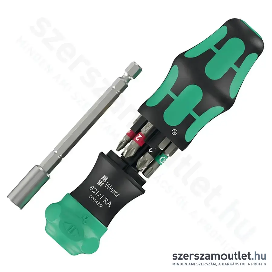 WERA Kraftform Kompakt 28 RA 1 Racsnis csavarhúzó bitkészlettel, 1/4