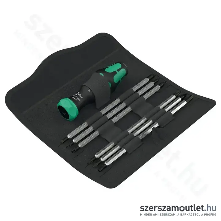 WERA Kraftform Kompakt Vario RA Hosszított, racsnis bitkészlet markolattal, PH/PZ/TX/HX/SL, 7db-os