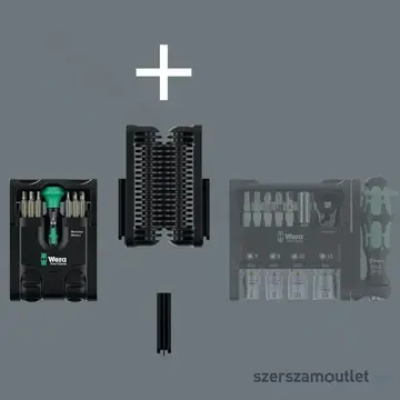 WERA Tool-Check Modular Micro 1 Bitkészlet markolattal, PH/PZ/TX/HX/SL, 21db-os