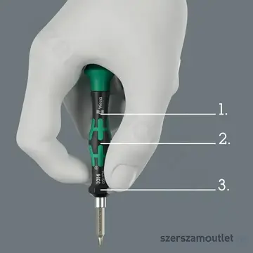 WERA Tool-Check Modular Micro 1 Bitkészlet markolattal, PH/PZ/TX/HX/SL, 21db-os