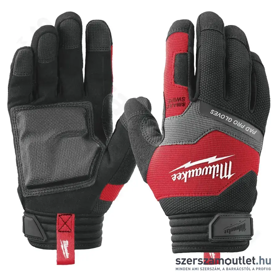 MILWAUKEE PAD PRO Munkavédelmi kesztyű 11/XXL-es (Piros/Szürke/Fekete)