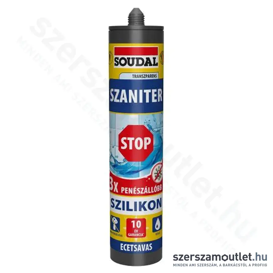 SOUDAL Ecetsavas szaniter szilikon 280ml (Fehér)