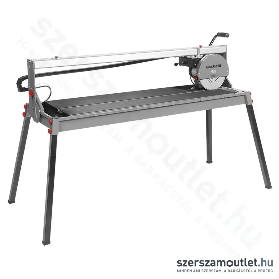 GRAPHITE Csempevágó gép, 250x25,4x2,4mm, IP54, vízhűtés, 1200mm, 1500W/230V