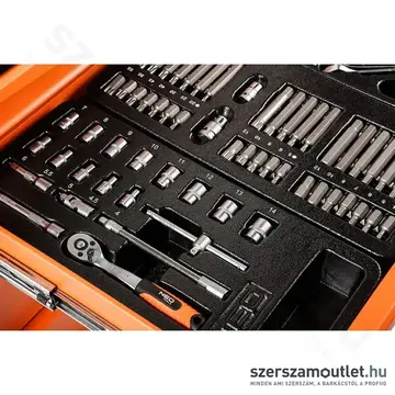 NEO TOOLS Műhelykocsi, 7 fiókos, 680x460x1030mm + szerszámkészlet 176db-os