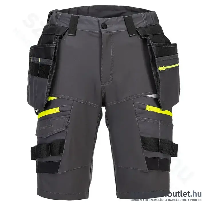 PORTWEST DX444 Lengőzsebes rövidnadrág 33-as (Szürke)