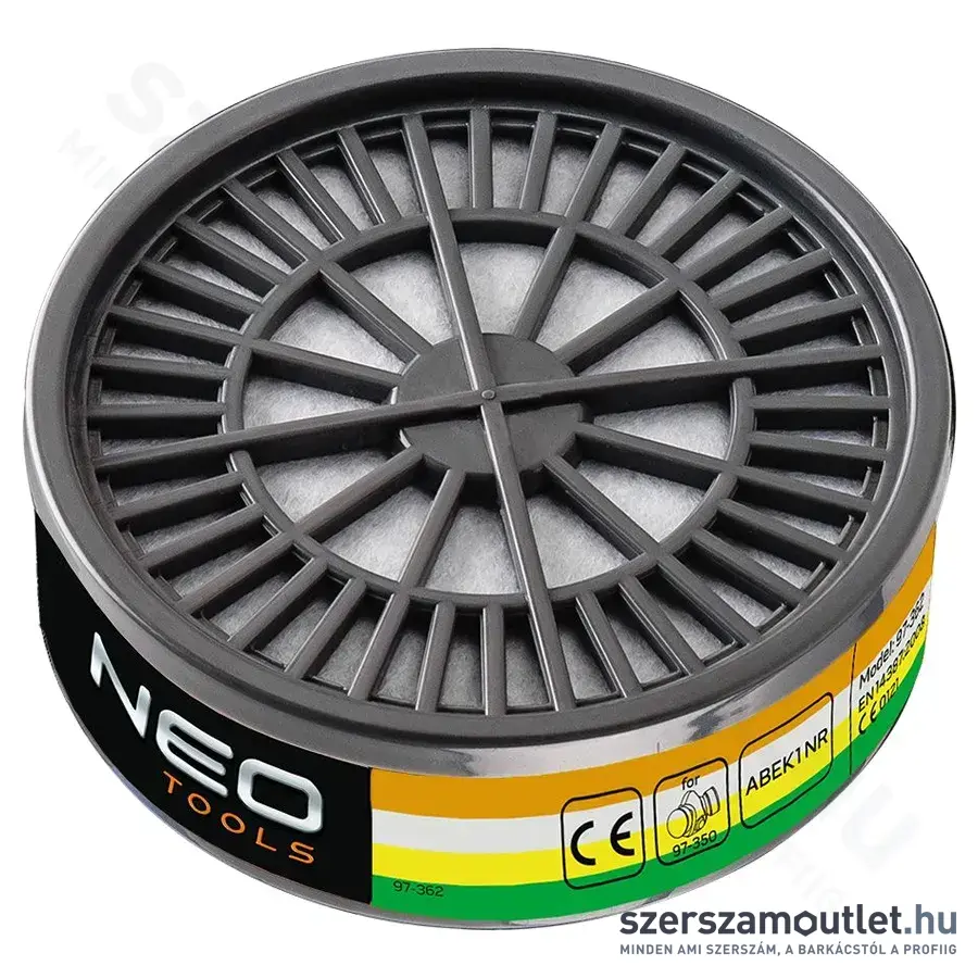 NEO TOOLS Gázszűrőbetét, ABEK1 NR, CE