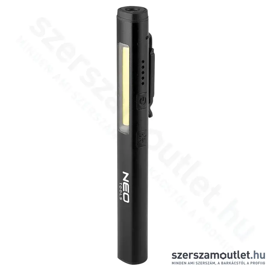 NEO TOOLS Akkus műhely vizsgálólámpa, lézer, UV, 450lum COB LED, 10W