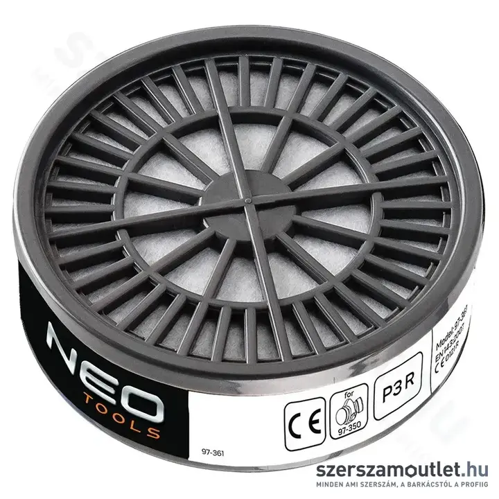 NEO TOOLS Szűrő, Class P3 R, por és kis részecskék elleni védelem, 97-350-hez