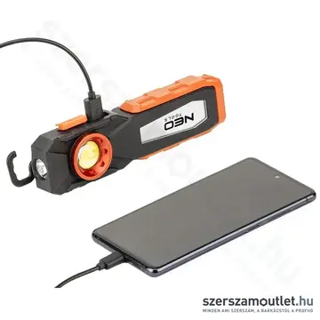 NEO TOOLS Akkus műhely vizsgálólámpa, IP20, 500lum COB LED, 10W (2,0Ah/3,7V)