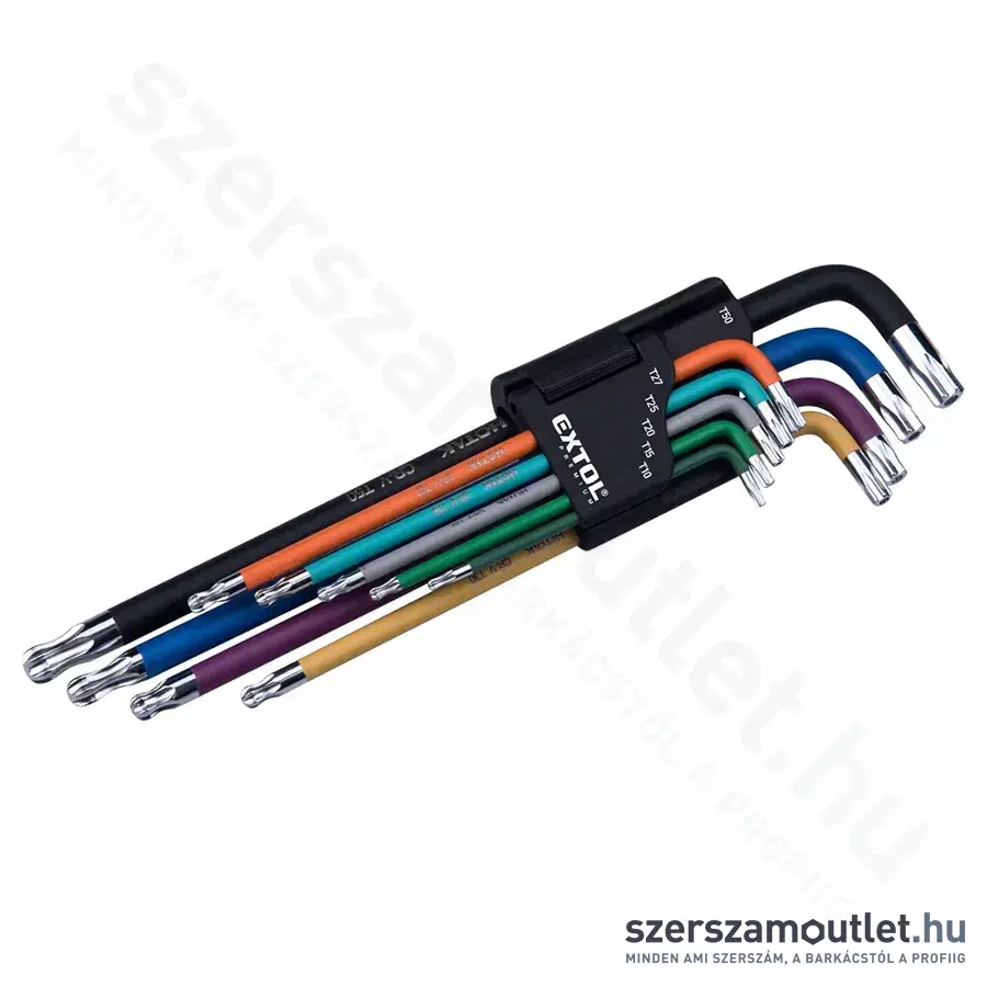 EXTOL Torx kulcs készlet, T10-T50, 9 részes