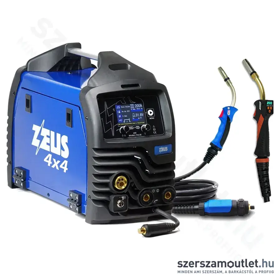 PANELECTRODE ER 23 ZEUS 200 Double Pulse (4x4) Inverteres hegesztőgép MIG/MAG/TIG, 230V