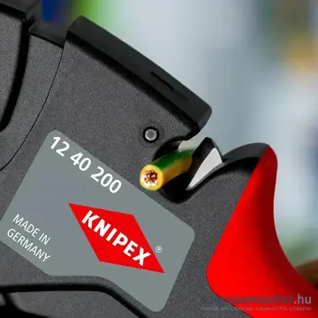 KNIPEX EvoStrip Önbeállító huzalcsupaszító fogó, 0,003-10mm2, AWG32-8, 200mm (12 40 200)
