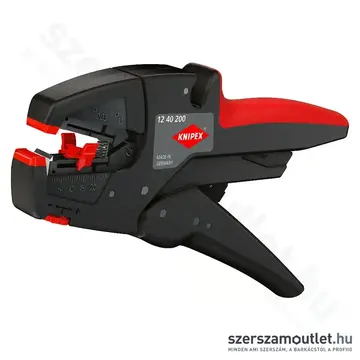 KNIPEX EvoStrip Önbeállító huzalcsupaszító fogó, 0,003-10mm2, AWG32-8, 200mm (12 40 200)