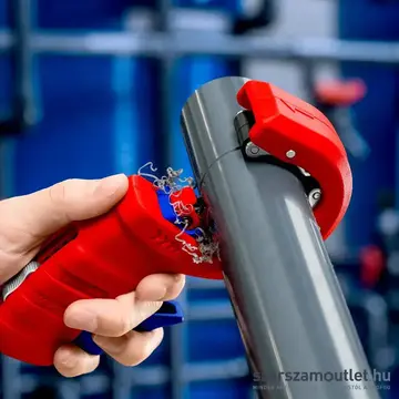 KNIPEX DPT50 Csővágó vastag falú műanyag csövekhez, 32/40/50mm, 2,5-3,5mm (90 23 02 BK)