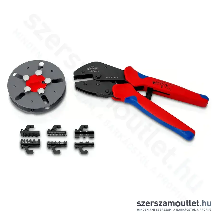 KNIPEX MultiCrimp Krimpelő fogó cseretárral, 0,25-6mm2, AWG24-10, 250mm (97 33 03)