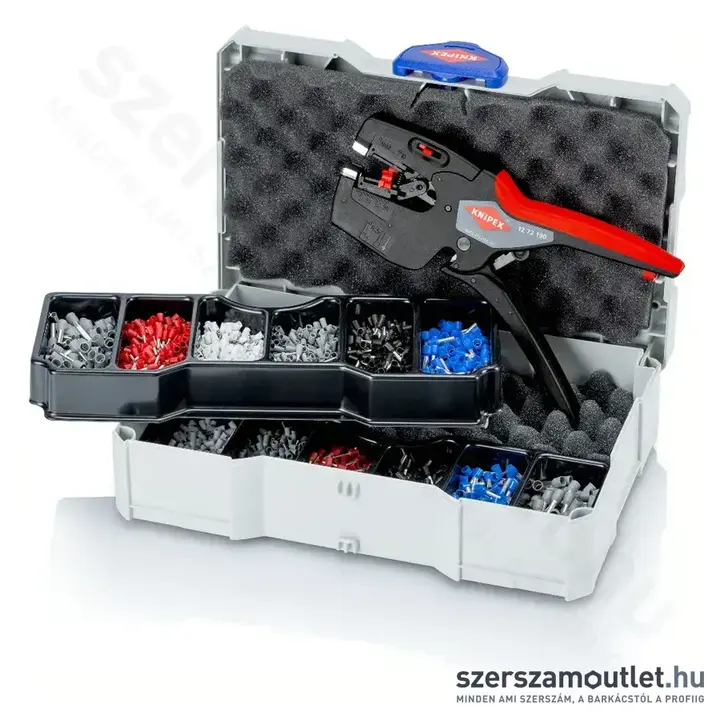 KNIPEX NexStrip Krimpelő készlet érvéghüvellyel, AWG32-8, 0,03-10mm2, 190mm (97 90 27)