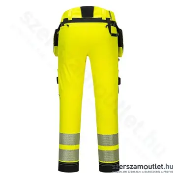 PORTWEST DX442 DX4 Hi-Vis Nadrág lezippzározható lengőzsebbel 34-es (Sárga/Fekete)