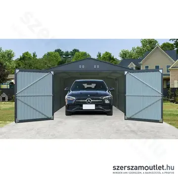 RIWALL RMCG 20x13 Anthracite Fém garázs nyeregtetővel, 3,86x6m (Antracit)