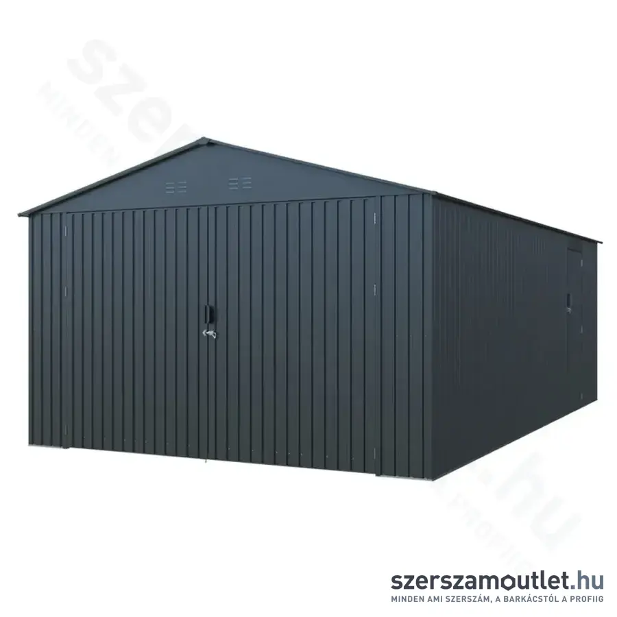 RIWALL RMCG 20x13 Anthracite Fém garázs nyeregtetővel, 3,86x6m (Antracit)