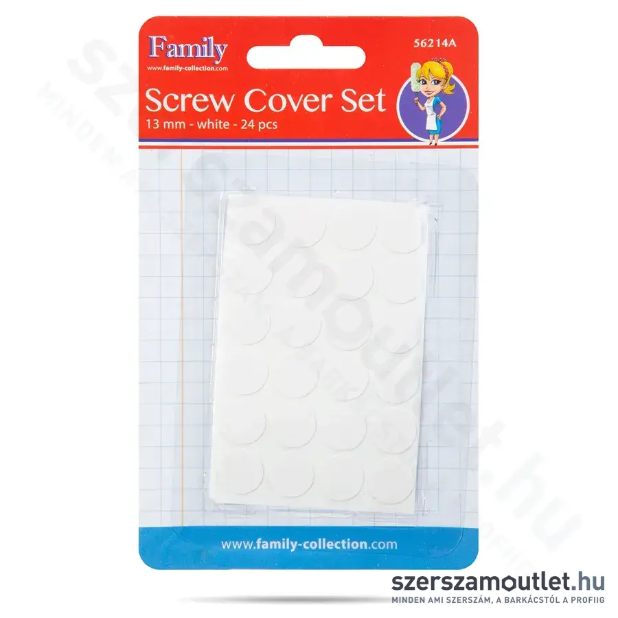 GLOBIZ Csavartakaró szett, 13mm (Fehér) (24db/csomag)